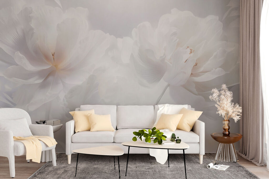 Group of white flowers Group of white flowers