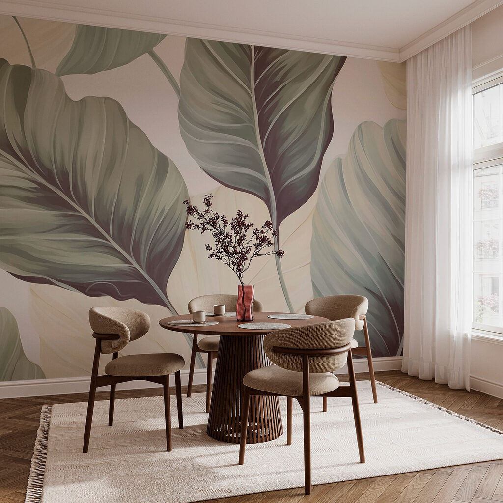 Serene foliage in muted tones