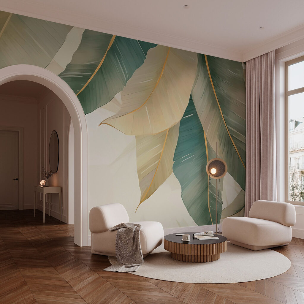 Soft, muted tones of natural leaves Soft, muted tones of natural leaves