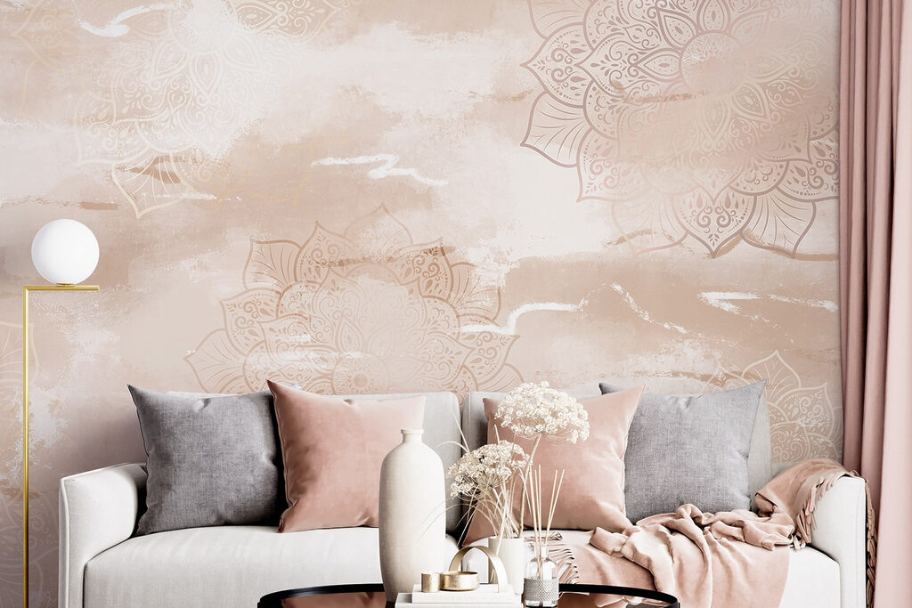 Pattern of flowers on a surface Pattern of flowers on a surface