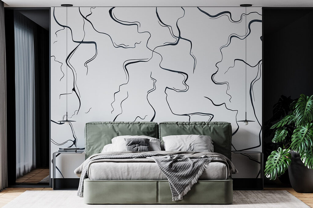 Black and white image of lines