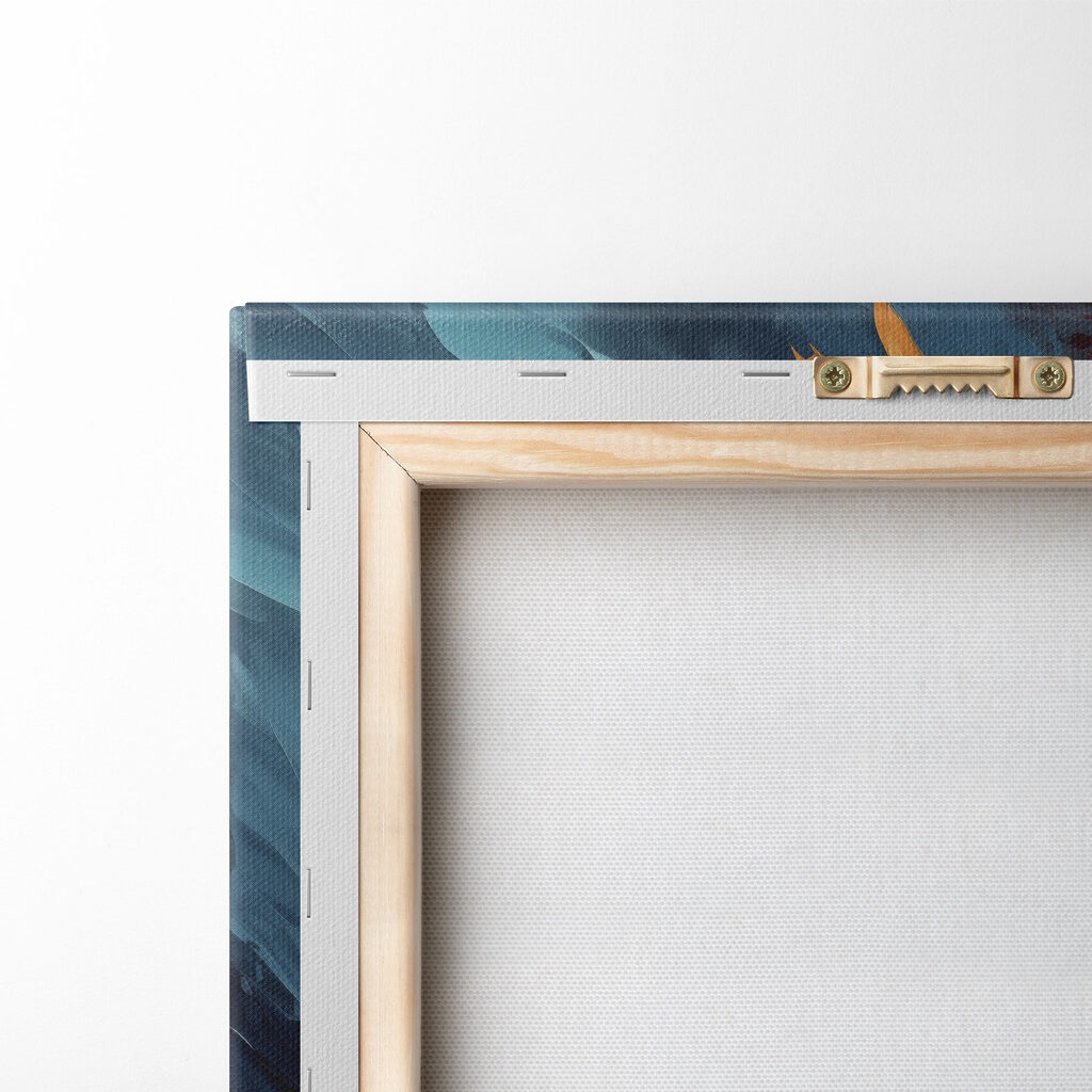 Painting of blue and orange colors