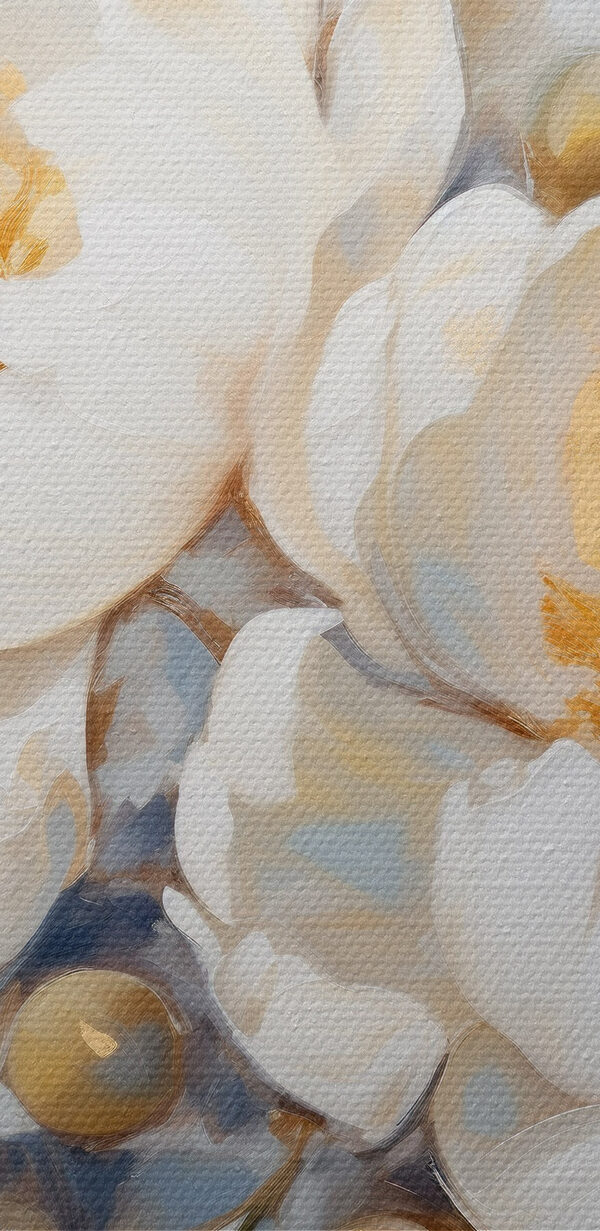 Painting of white flowers Painting of white flowers
