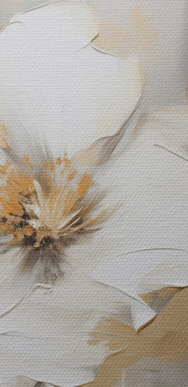 Painting of white flowers Painting of white flowers