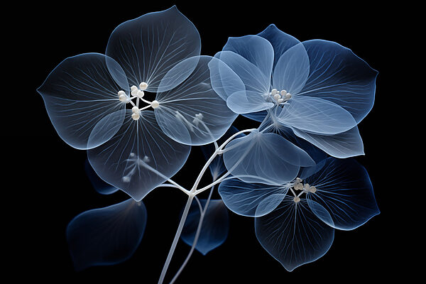 Translucent flowers on a dark background Translucent flowers on a dark background