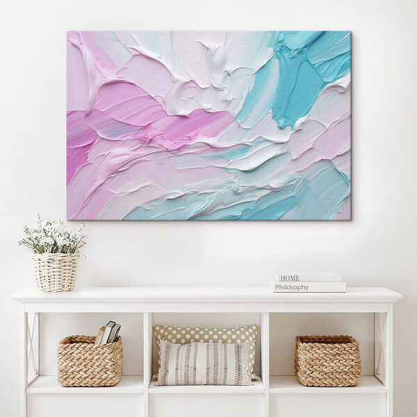 Soft hues blend in gentle waves Soft hues blend in gentle waves