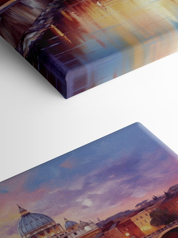 Bridge over a river with a building in the background