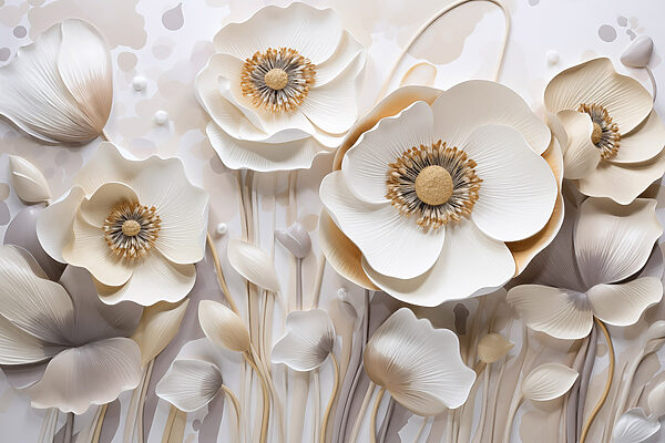 Delicate blooms in soft pastel tones