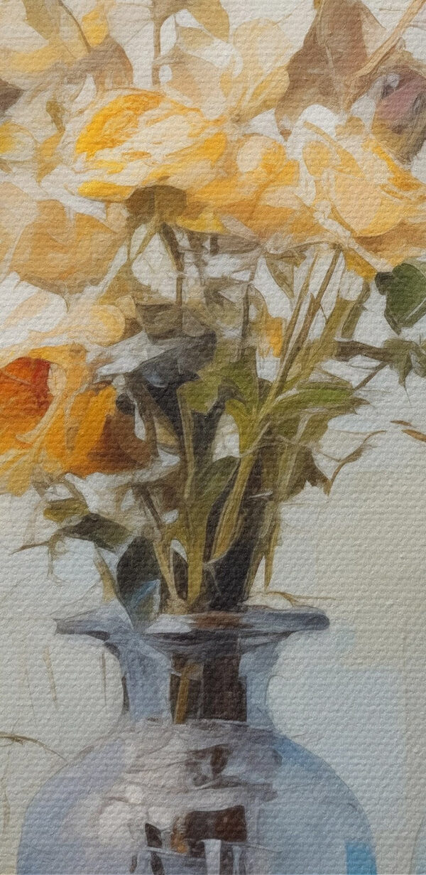 Painting of flowers in vases Painting of flowers in vases