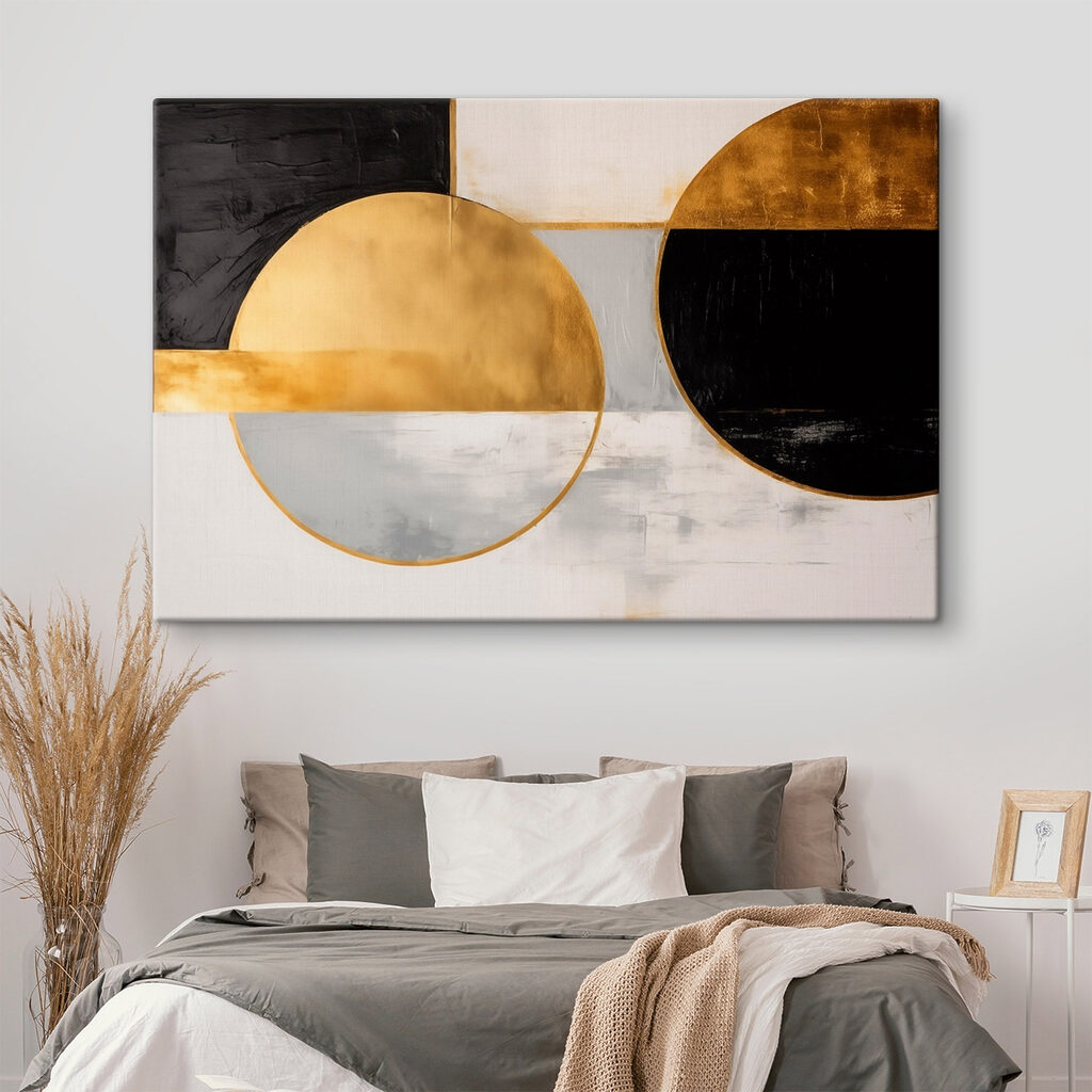 Abstract circles in contrasting colors