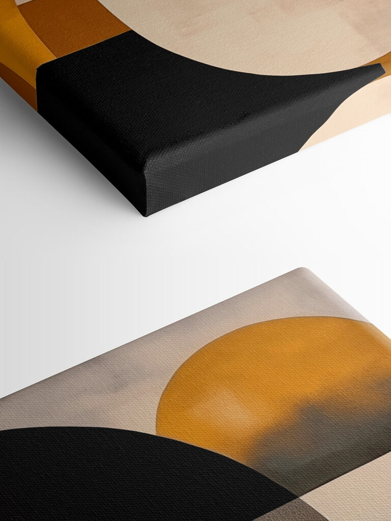 Abstract circles in contrasting colors