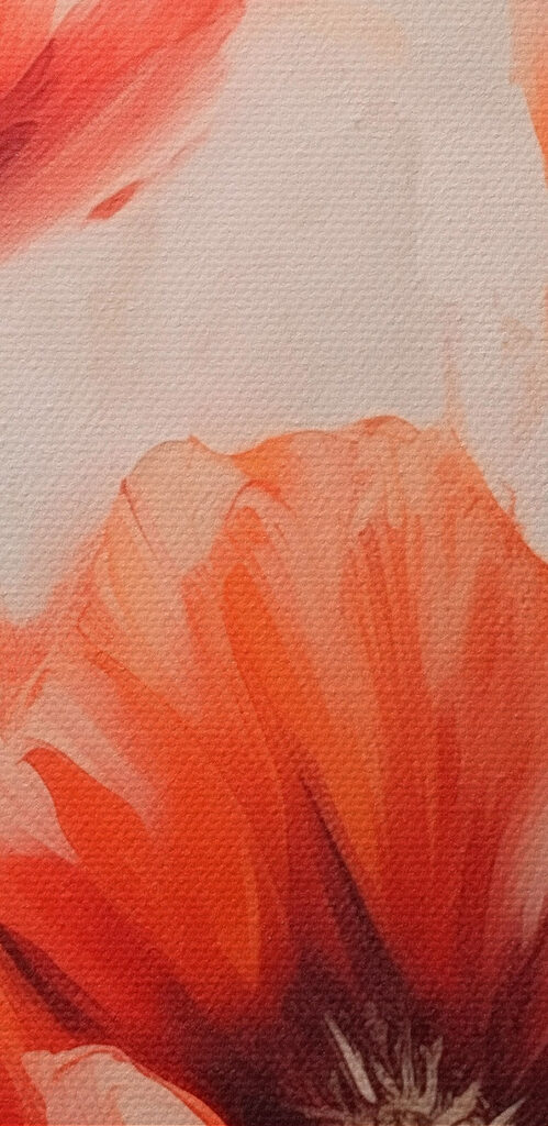 Painting of red flowers