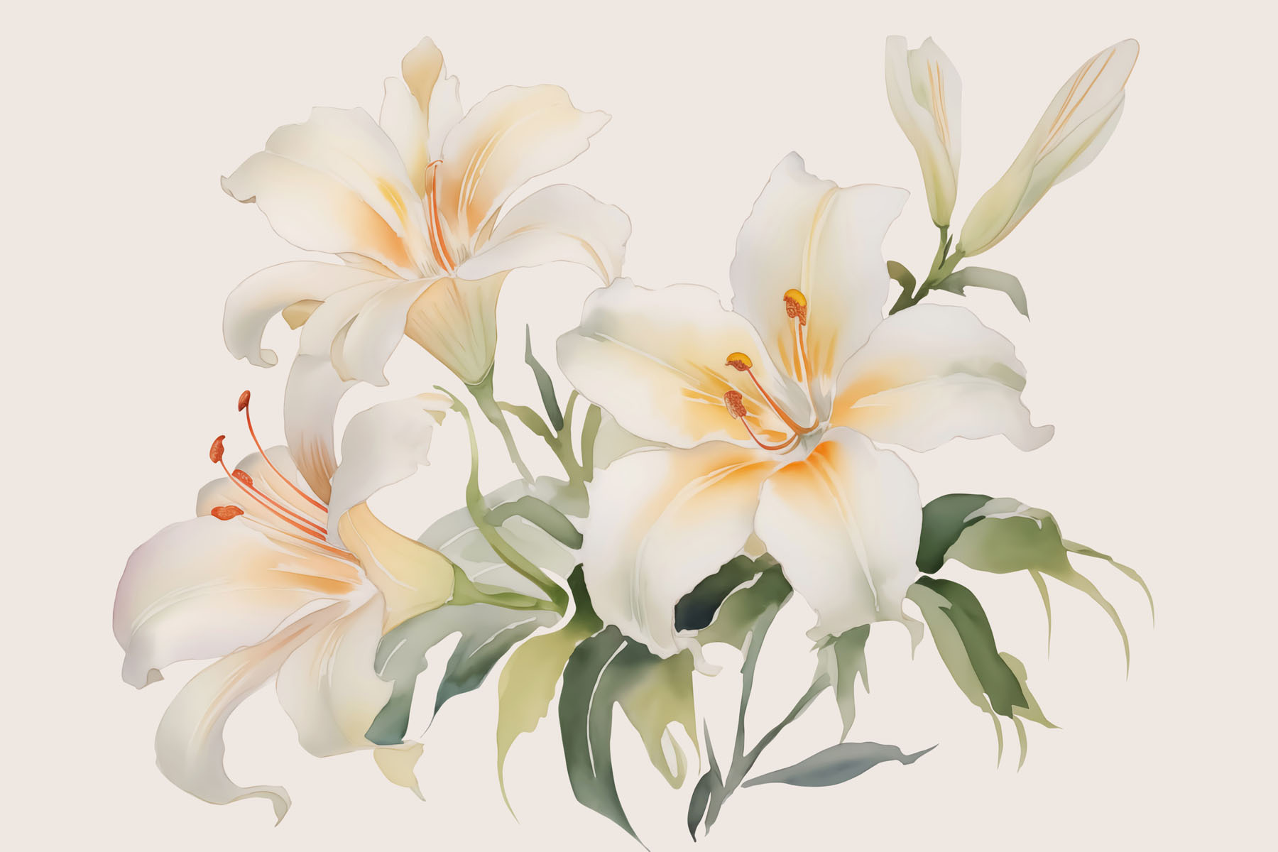 Group of white flowers