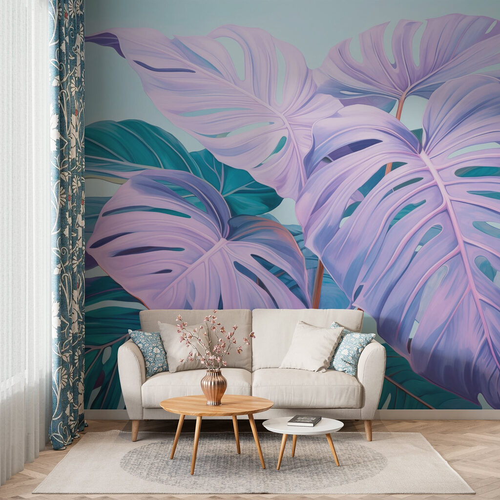 Dreamy leaves in pastel hues