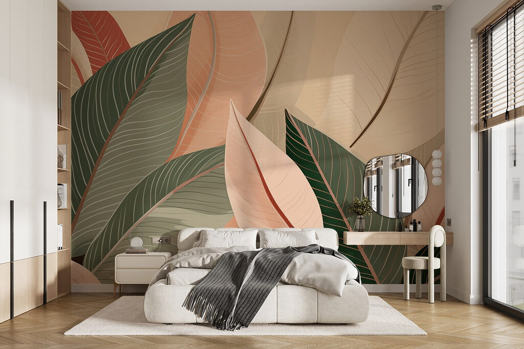 Natural hues of layered leaves