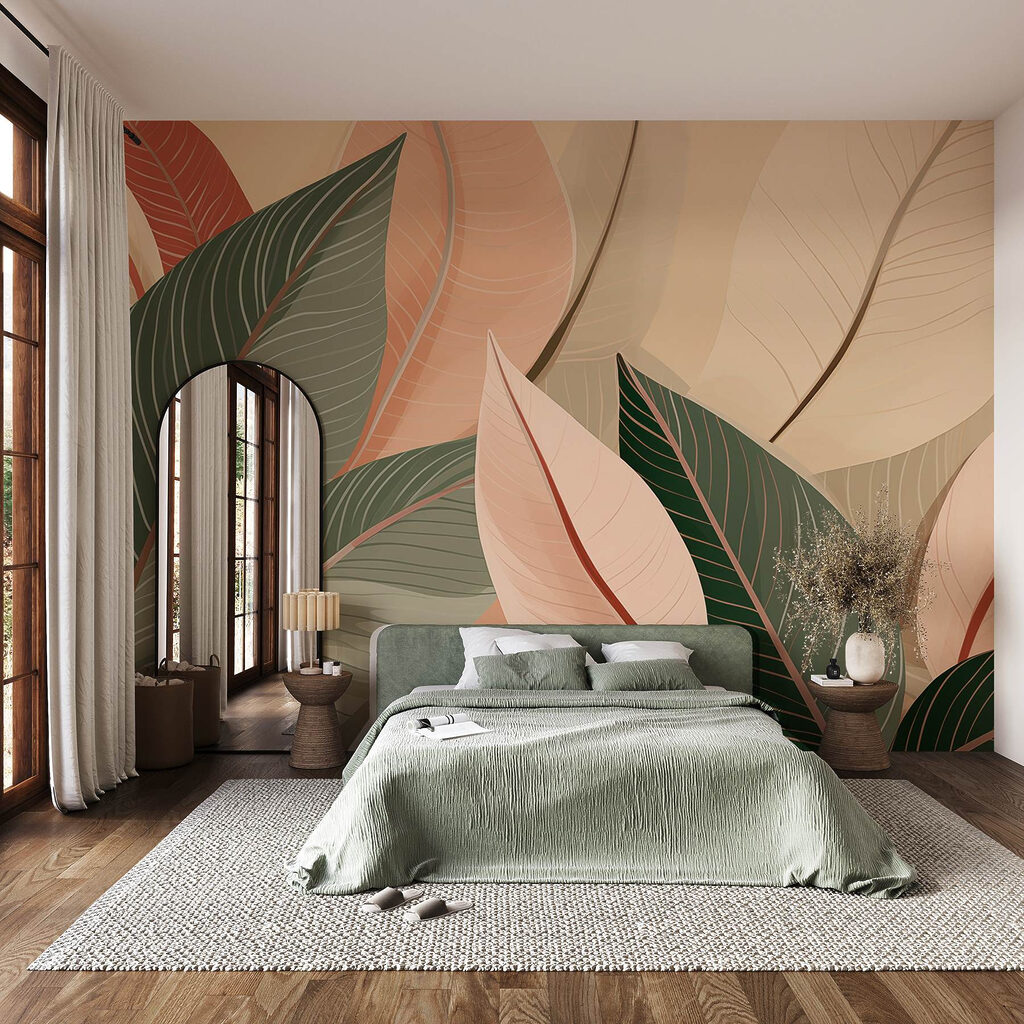 Natural hues of layered leaves