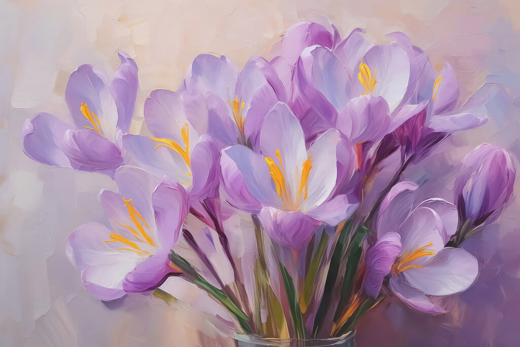 Delicate blooms in soft hues Delicate blooms in soft hues