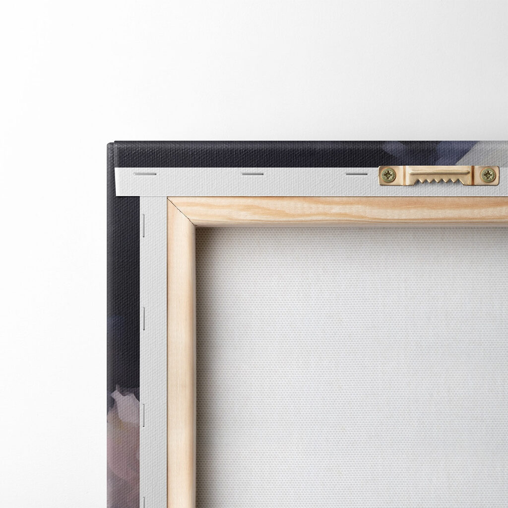 Woman with long white hair and pink flowers