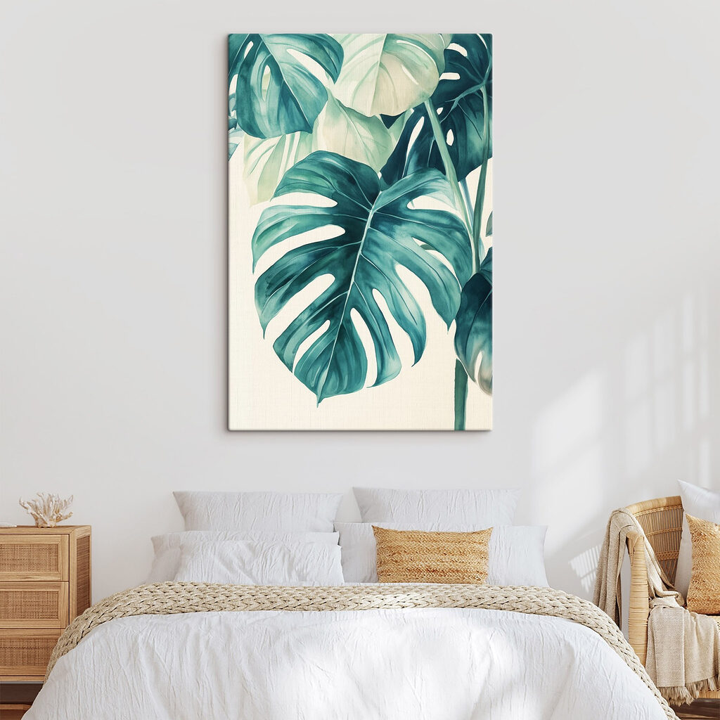 Lush green leaves in soft hues