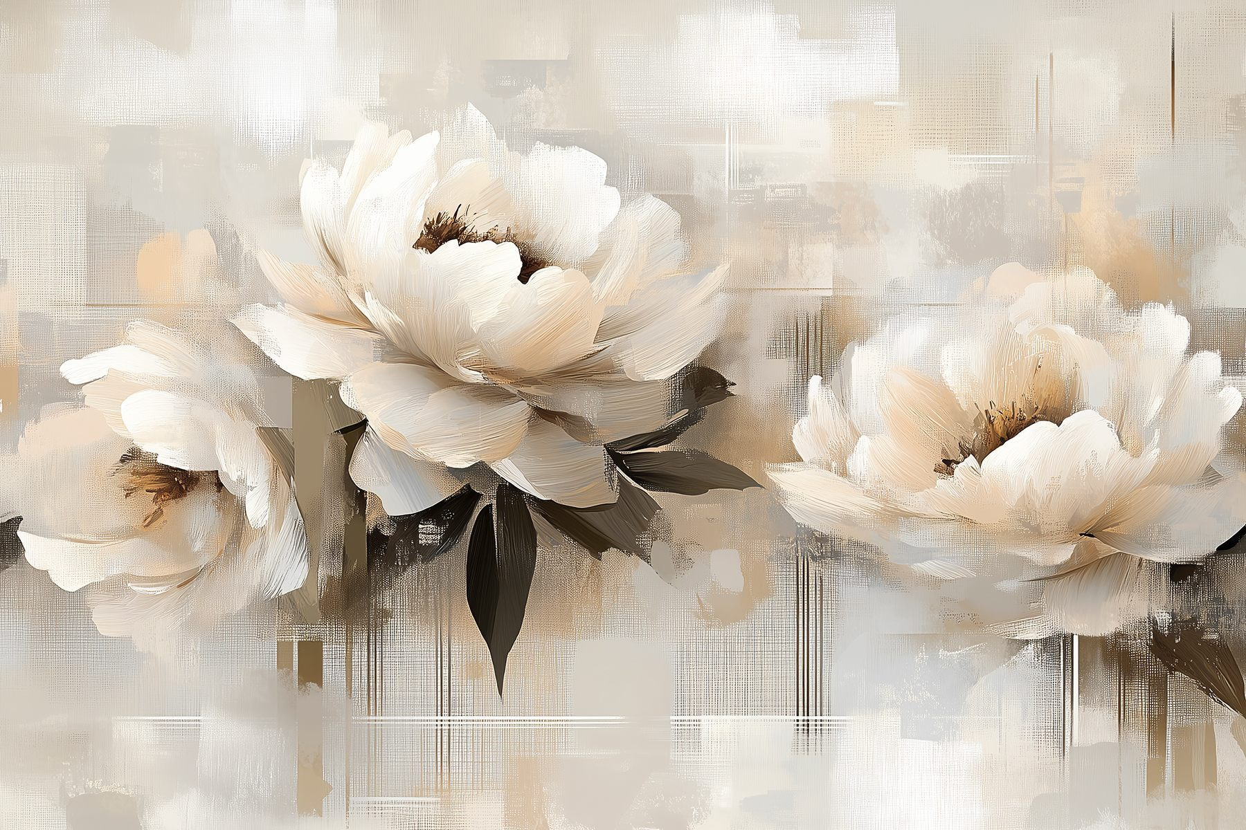 Painting of flowers on a white background