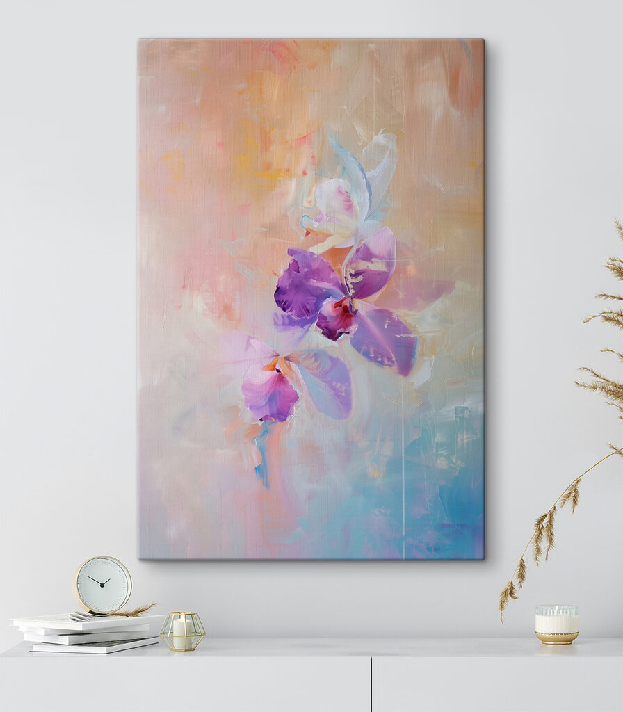 Painting of purple flowers