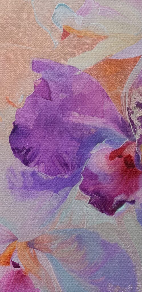Painting of purple flowers