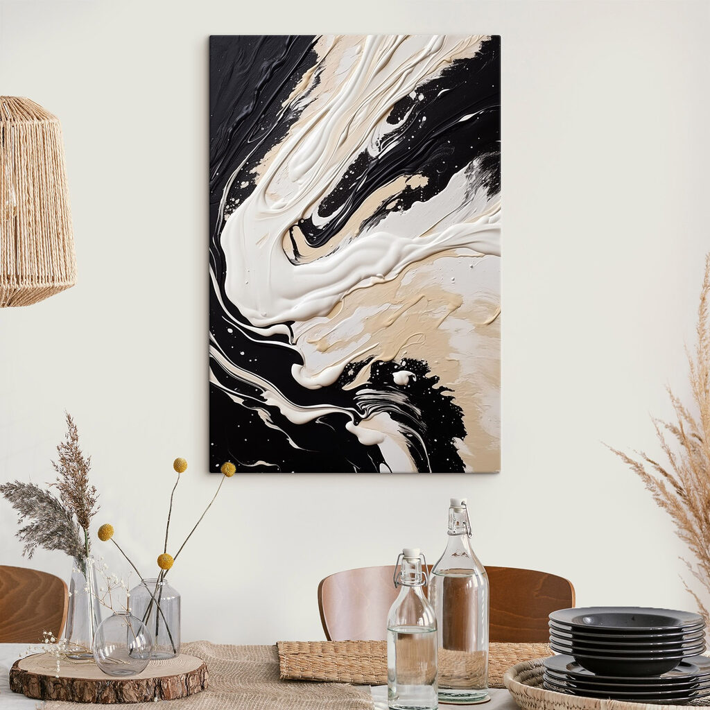 Black and white paint