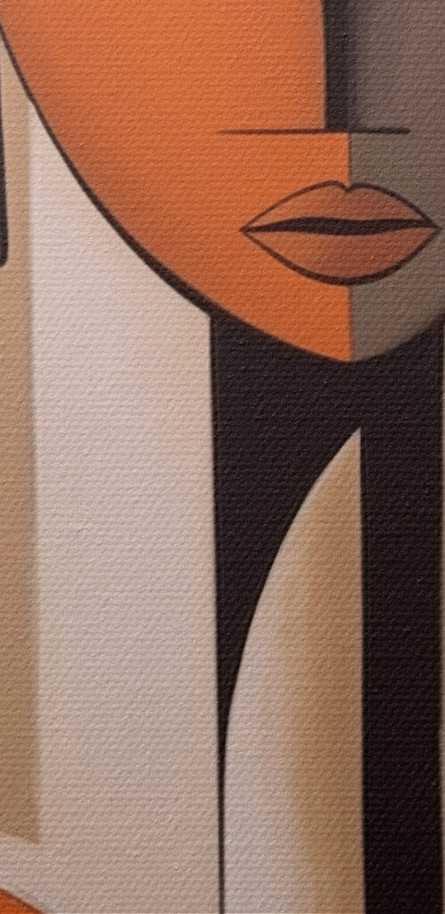 Group of people's faces painted on a wall Group of people's faces painted on a wall