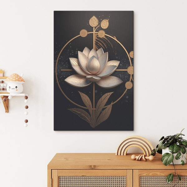 Tranquil flower amidst dark background Tranquil flower amidst dark background