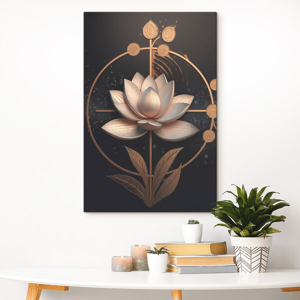 Tranquil flower amidst dark background Tranquil flower amidst dark background