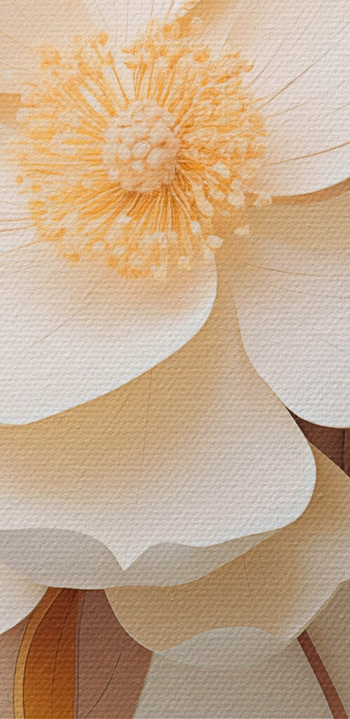 Paper flower with leaves Paper flower with leaves