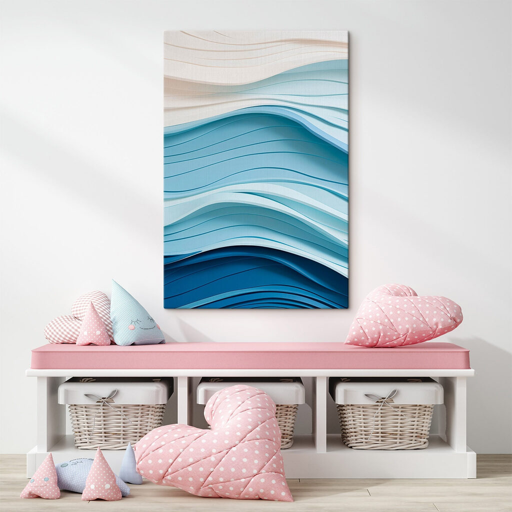 Blue and white wavy lines Blue and white wavy lines
