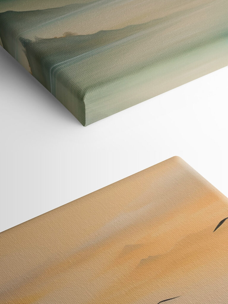 Birds flying over mountains