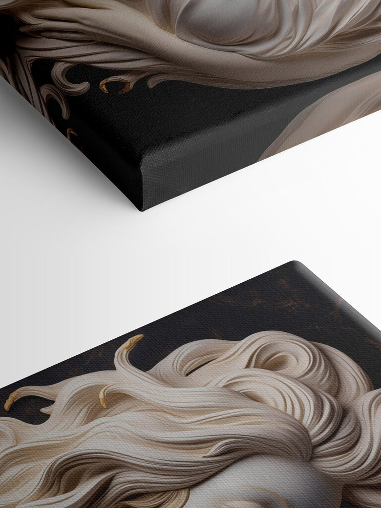 Statue of a woman with long hair