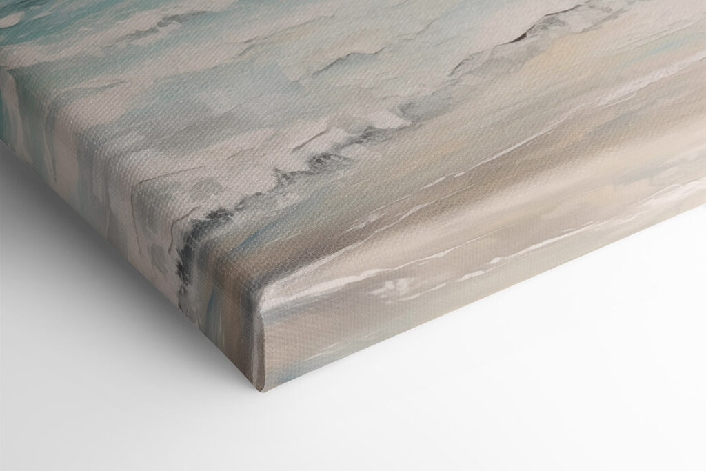 Painting of waves on a beach Painting of waves on a beach