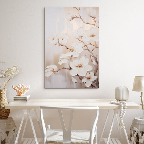 Painting of white flowers Painting of white flowers