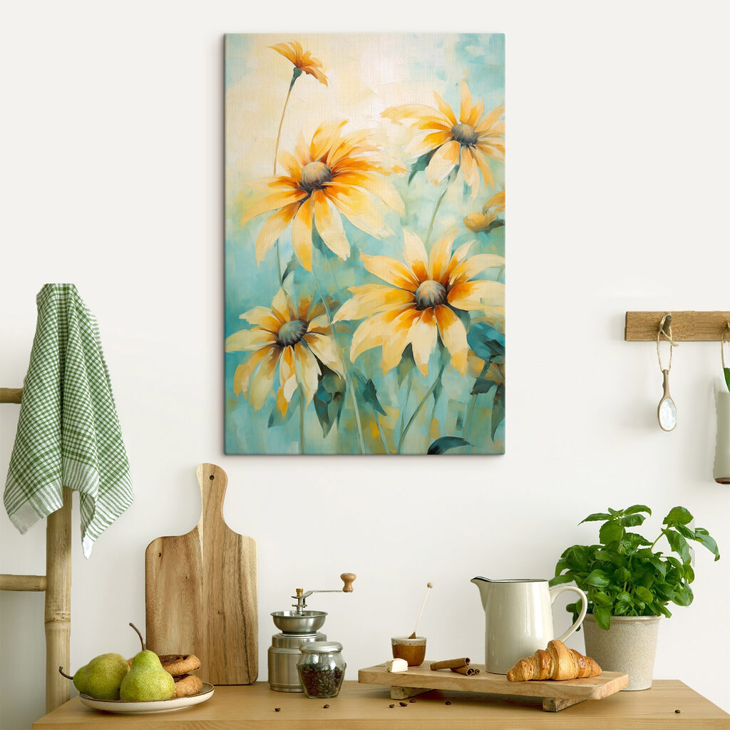Painting of yellow flowers Painting of yellow flowers