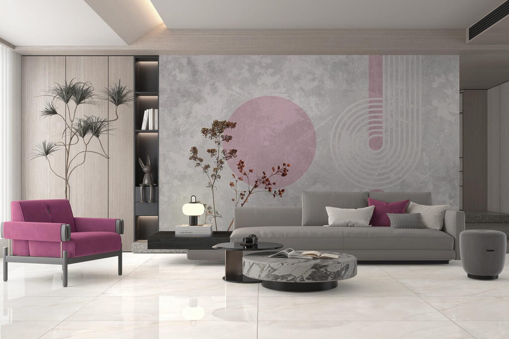 Plant with brown leaves and purple circles