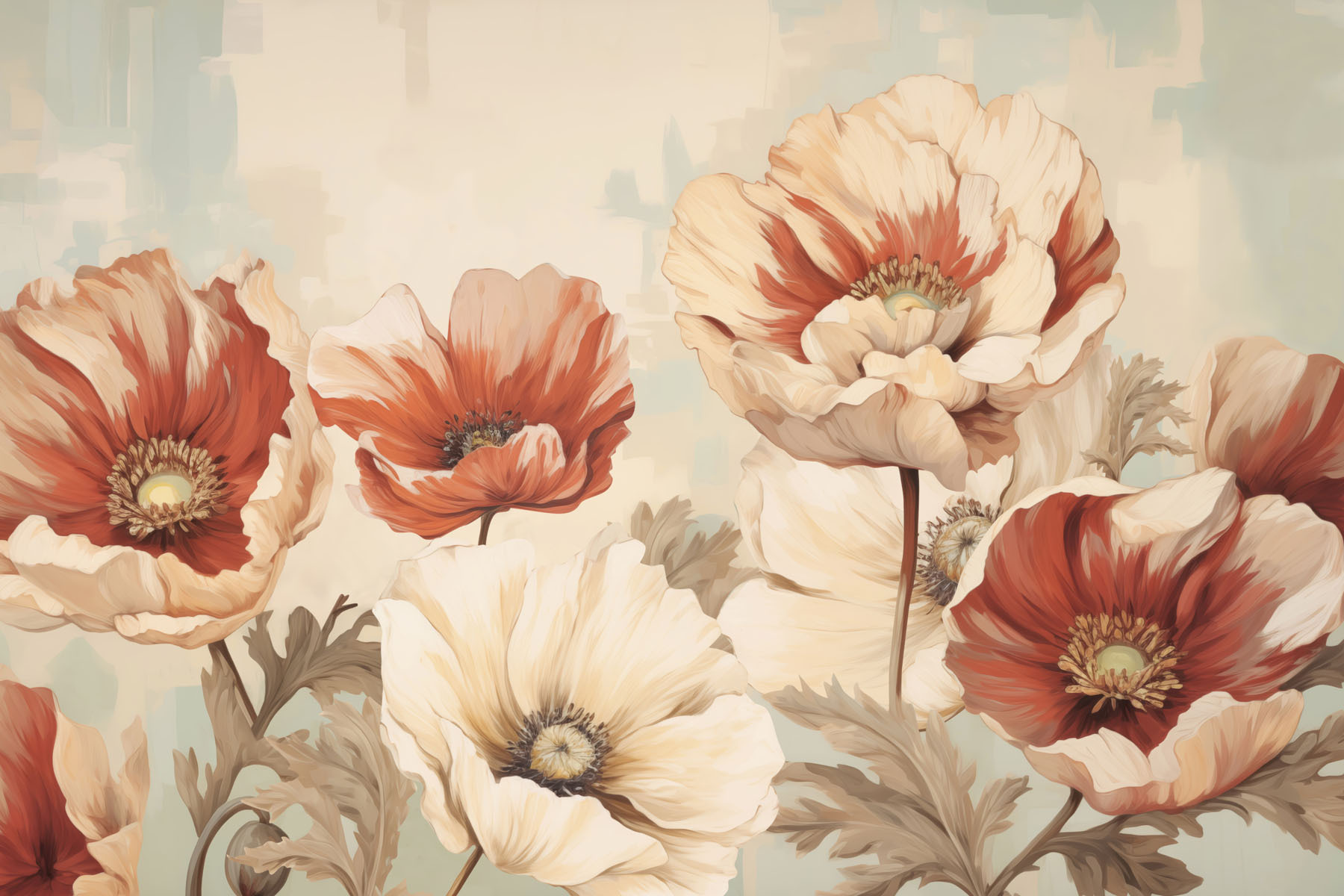 Bright blooms in soft tones Bright blooms in soft tones