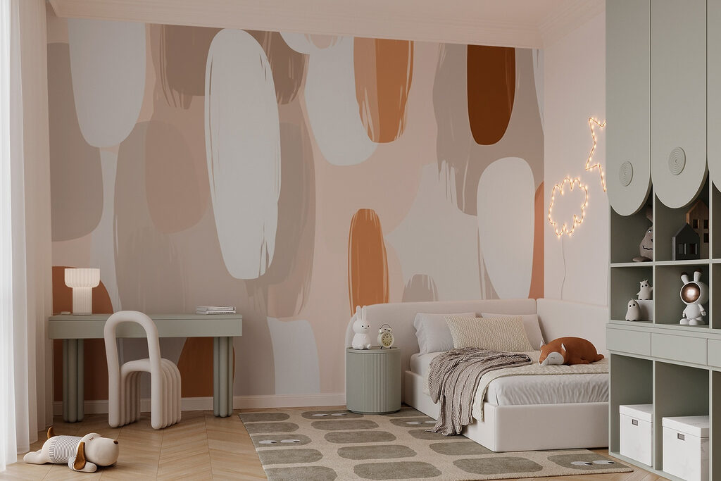 Pattern of brown and white paint