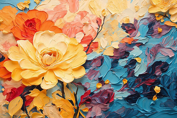 Painting of a flower Painting of a flower
