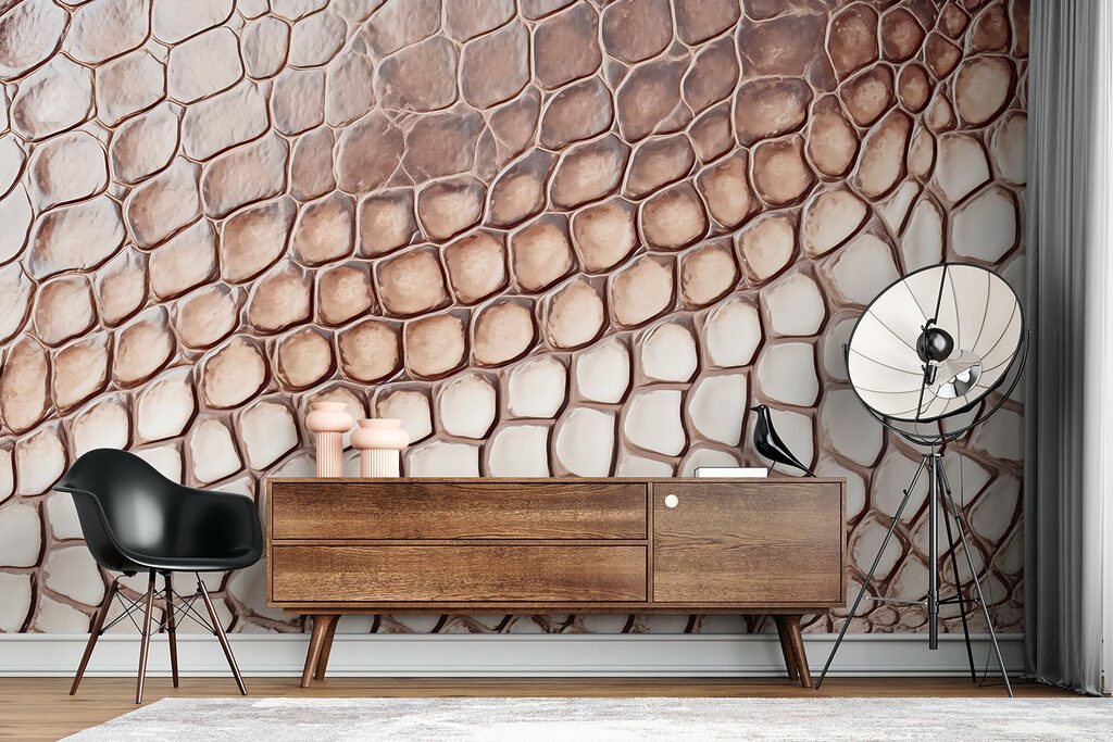 Textured reptilian skin pattern close-up Textured reptilian skin pattern close-up