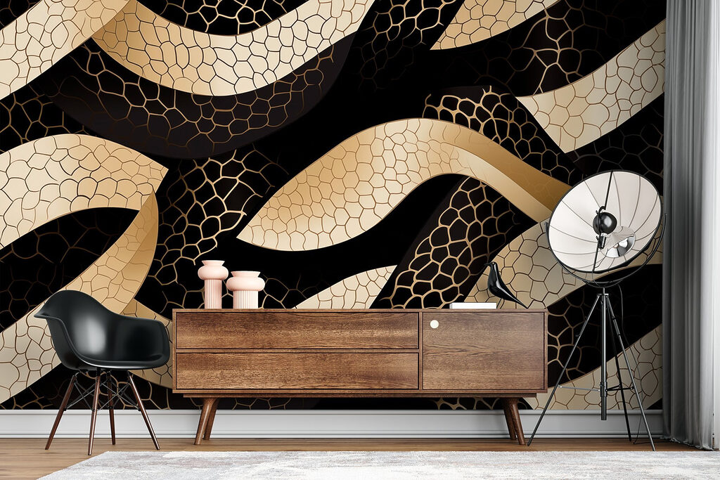 Abstract pattern with flowing shapes