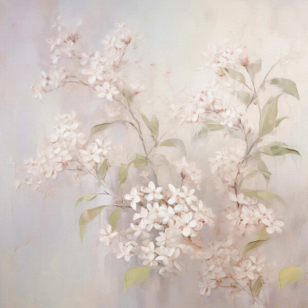 Painting of flowers on a branch Painting of flowers on a branch