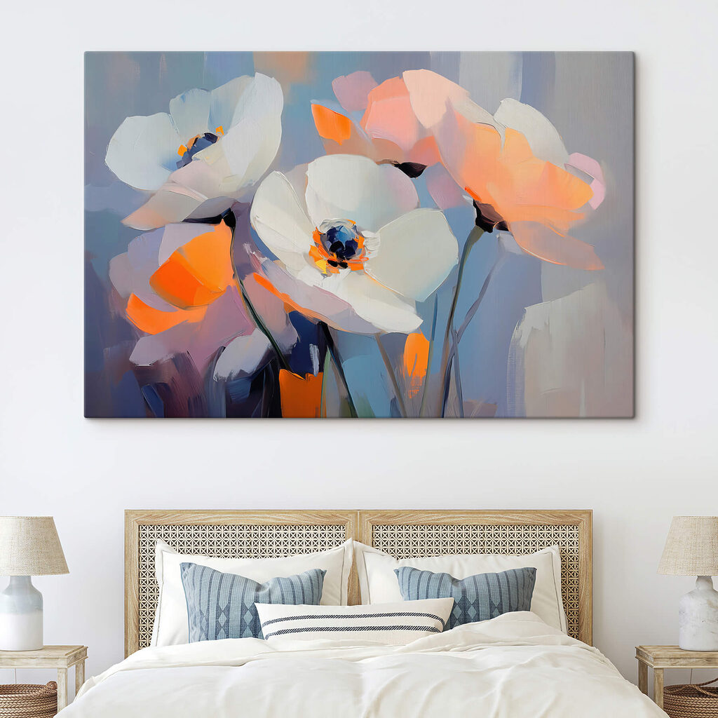 Painting of white flowers