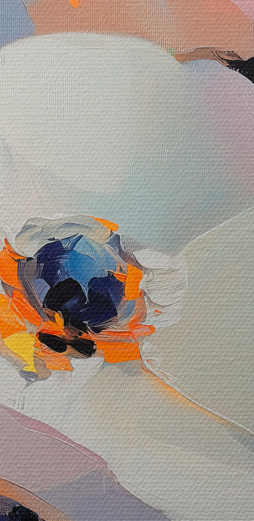 Painting of white flowers Painting of white flowers
