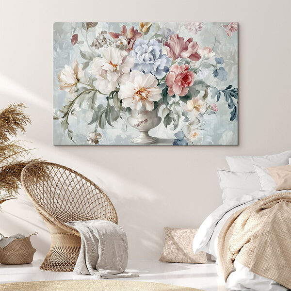 Painting of flowers in a vase Painting of flowers in a vase