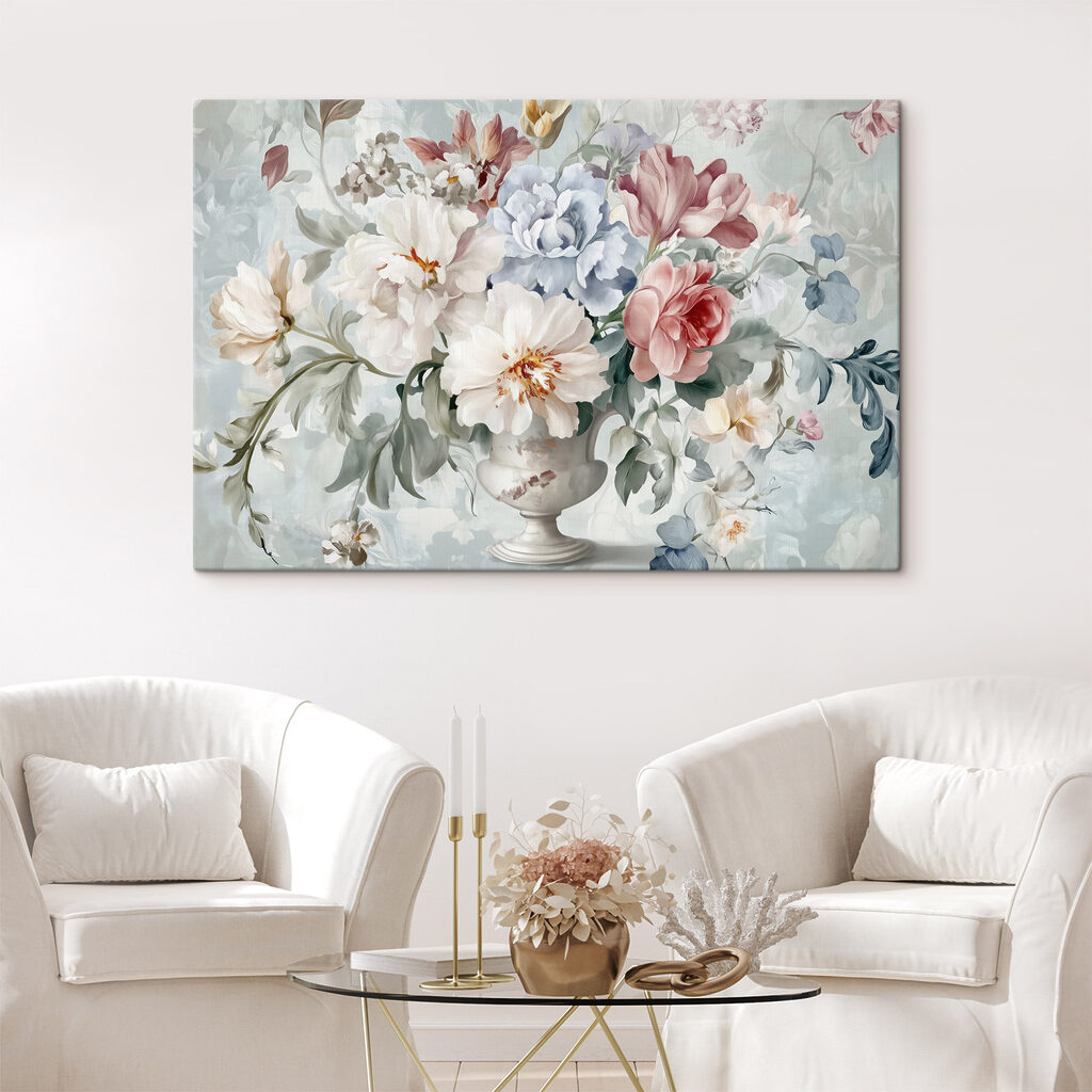 Painting of flowers in a vase Painting of flowers in a vase