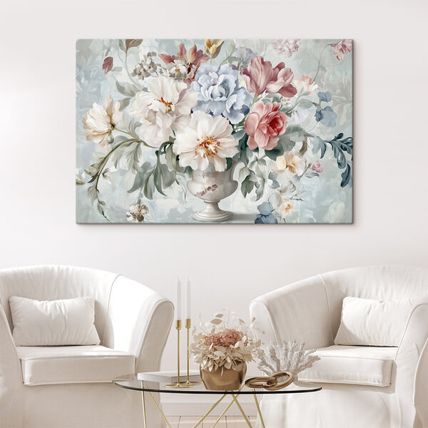 Painting of flowers in a vase Painting of flowers in a vase