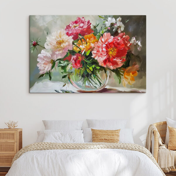 Painting of flowers in a vase Painting of flowers in a vase